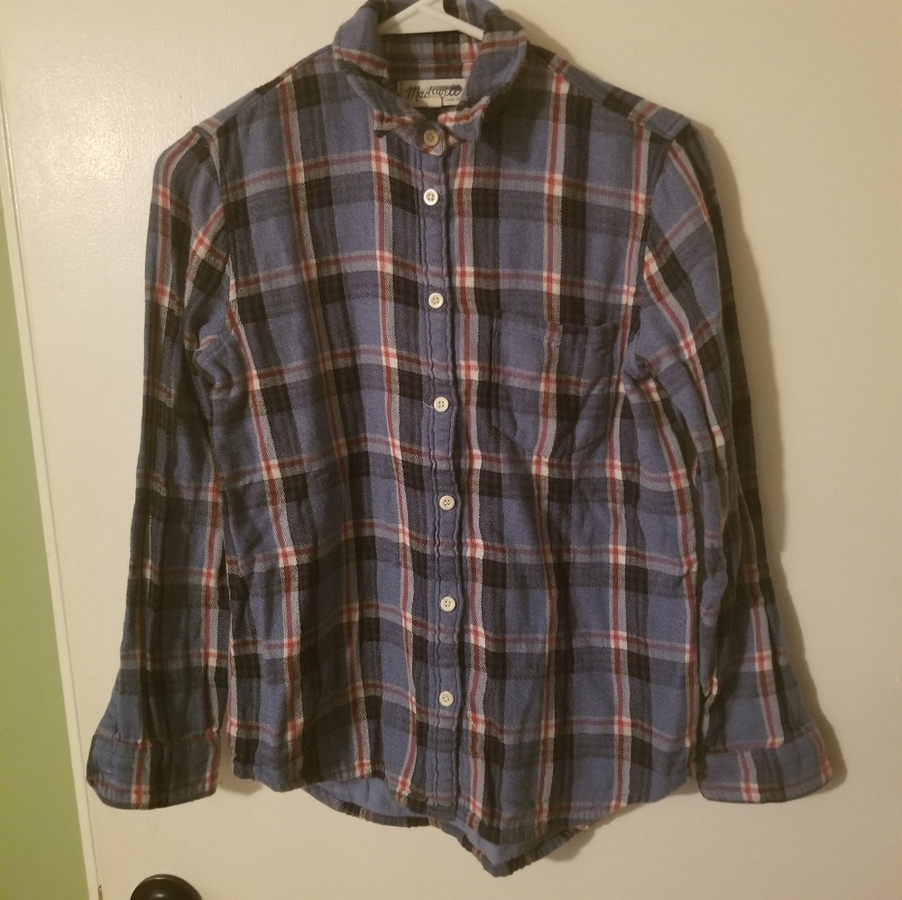 Madewell plaid buttondown flannel shirt womens